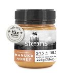 Steens Manuka Honey - MGO 515+ - Pure & Raw 100% Certified UMF 15+ Manuka Honey - Bottled and Sealed in New Zealand - 225g