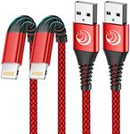 iPhone Charger Cable, [2M,2 Pack] Aioneus MFi Certified USB A to Lightning Cable Long iPhone Lead Fast Charging Compatible with iPhone 11 12 13 Pro Max Mini XS XR X 8 7 Plus 6s 6, iPad-Red