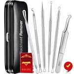 Antonki Blackhead Remover Tools, Blackhead Extractor, 6 Pack Pimple Popper Tool Kit for Blackhead, Whitehead, Acne, Zit, Comdone, Pores, Fat Granules, Blemishs on Nose, Face - with Organized Case