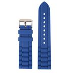 EwatchAccessories 22mm Blue Silicone Rubber Replacement Diver Watch Band Strap| Thick Comfortable Heavy Duty Replacement Wrist Strap for Men and Women