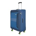 Safari Antitheft 71 cms Medium Check-in Polyester Soft sided 8 wheel Luggage/Suitcase/Trolley Bag (Blue)