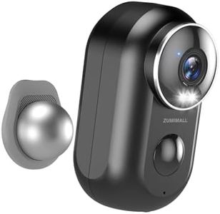 ZUMIMALL Telecamera Wi-Fi Interno/Esterno Senza Fili Batteria, 2K Videocamera Sorveglianza Wifi con Visione Notturna Colori, Sirena, Rilevamento Umano PIR, Conversazione a 2 Vie, IP66