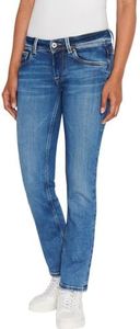 Pepe Jeans Single Button Slim Low Waist, Jeans, Mujer, Azul (Denim-xw6), 32W / 34L