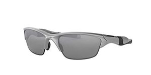 Oakley Men's OO9153 Half Jacket 2.0 Low Bridge Fit Rectangular Sunglasses, Silver/Slate Iridium, 62 mm