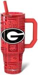 Thicc Buddy - 40 oz Stainless Steel Vacuum Insulated Tumbler with Lid and Straw for Water - Travel Mug Cupholder Friendly - Gifts for Women Men Him Her