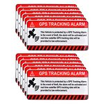 12Pcs GPS Tracking Sticker Anti-Theft, Car Vehicle Warning Sign, Self Adhesive Car Decal, Static Cling Decal Inside Car Window, GPS Decals for Cars, Motorcycle, Scooter, Bike Vehicle Security Sign