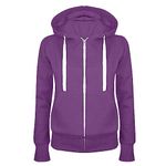 New Years Deals 2024 Womens Zip Up Hoodie Sweatshirts Fall Outfits Loose Fit Long Sleeve Drawstring Jackets Solid Color Cute Hoodies