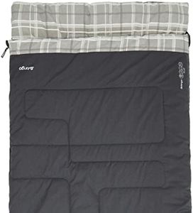 Vango Selene Single Sleeping Bag with a 4-Strap Compression Stuff Sack, 3 Season Sleeping Bag, Ideal for Festivals and Family Camping Trips, Camping Equipment, Grey, One Size