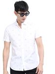 KETCH Men's Slim Fit Shirt (KHSH001125_White M)