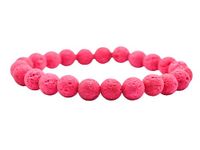 Crystal Heaven Pink Lava Stone Bracelet for Women Men with Healing Crystal and Reiki Stone - Beautiful Gemstone Beaded Bracelet for Balance, Harmony & Positive Energy