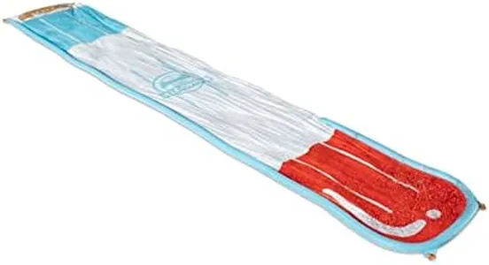 BigMouth Slip and Slide with Built-in Sprinklers, 18ft Long Summer Water Fun, Waterslide Includes Matching Sled, Easy Setup Outdoor Water Toy for Kids and Adults - Red White and Blue Popsicle