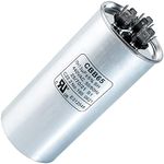 70 + 7.5 MFD uf 370 or 440 Volt VAC Round Dual Run Capacitor by Blue Stars - Compatible for Air Conditioner or Heat Pump Condenser