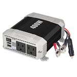 Energizer 400 Watt Dual Power Inverter, DC 12V to 110V AC Converter, Modified Sine Wave Car Inverter, 110 Volts AC Outlet, with 2 USB Ports and Car Cigarette Lighter Adapter