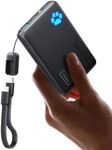 INIU 45W Fast Charging Power Bank, 40% Smaller 10000mAh with Detachable Cable, Flight-Safe Travel Portable Charger, USB C Mobile Phone Portable Powerbank for iPhone 17 16 15 Pro iPad Samsung S25 etc