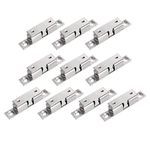 uxcell 10pcs Cabinet Door Closet Brass Double Ball Catch Tension Latch 60mm Length Silver Tone