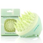 Nature Spell Scalp Massager | Scalp Scrubber with Soft Silicone Bristles | Hair Oil Applicator | Scalp Massager Hair Growth | Wet & Dry Hair Brush for Scalp Care | Scalp Exfoliator