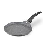 Tower T81287 Cerastone Forged Aluminium Crepe Pan with Ceramic Non-Stick Coating, 25cm, Graphite