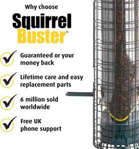 Jacobi Jayne Squirrel Buster Finch Bird Feeder – Squirrel & Pigeon Proof, Easy Clean, for Niger Seeds