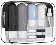 Vinofes 16 Pack Travel Size Toiletries Kits - Leak Proof TSA Approved Travel Bottles for Toiletries Essential - BPA Free Travel Containers for Shampoo, Conditioner, Lotion