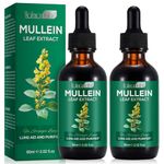 Mullein Leaf Liquid Drops, Powerful Mullein Leaf Extract for Lung Cleanse and Healthy Breathing, 2 Month Supply, 60ml 2 Pack