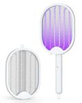 Mosquito Killer Bat with Uv Light Lamp Five Nights Mosquito Killer Autokill 2 in 1 Mosquito Racket 1200Mah Lithium Ion Rechargeable Battery Handheld Electric Fly Swatter Easy use Home6