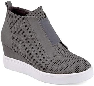 Athlefit Women's Wedge Sneakers Wedge Booties Size 9.5 Grey