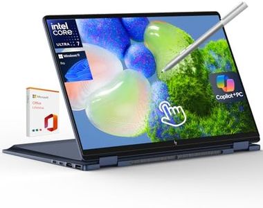 HP OmniBook X Flip 2-in-1 Laptop,14" 2K Touch-Screen Laptop Computer,Intel Core Ultra 7, Arc 140V GPU Copilot+ PC,16GB RAM 1TB SSD,Thunderbolt 4,with Lifetime Office,Win 11 Pro,Atmospheric Blue