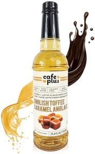 CafePlus Sugar Free Coffee Syrup – English Toffee Flavor – Zero Calorie Coffee Syrup for Drinks – Flavors for & Desserts – 25.4 fl oz Bottle