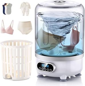 Underwear Washer, Portable Mini Washing Machine, Upgraded Mini Washings Machines, Rechargeable Cordless Washing-Machine, Laundry Cup for Bra, Underwear, Socks (3Lwhite)