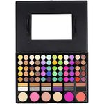 LaRoc 78 Shade Eyeshadow Palette - High Pigment Makeup Palette with Nude Eyeshadow, Powder Blush, Matte & Shimmer Shades - Gold to Black Eye Shadows, Applicators & Make Up Mirror