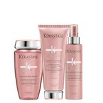 Kérastase Chroma Absolu, Anti-Fading Routine to Maintain Coloured Hair, Contains Hydrating Shampoo, Strengthening Conditioner & Heat Protectant Serum, Trio Set