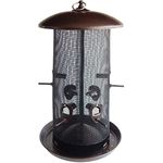 Stokes Select Giant Combo Bird Feeder with Two Seed Compartments, Copper, 8 lb Seed Capacity