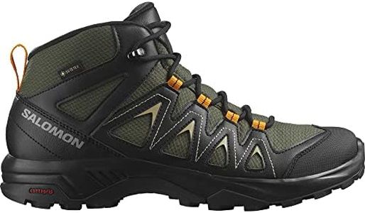 SALOMON X Braze Mid Gore-Tex Men's Outdoor Shoes, Hiking Essentials, Waterproof, and Versatile wear, Olive Night Black Gray Green, 7 US