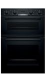 Bosch Home & Kitchen Appliances Bosch MBS533BB0B Serie 4 Multifunction Electric Built In Double Oven With Catalytic Cleaning - Black