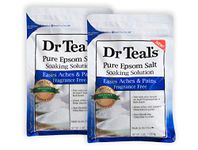 Dr Teal's Epsom Salt 2-Pack (8lbs Total) Fragrance Free For Easing Aches & Pains