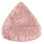 Gouchee Home Fluffy Collection Faux Fur Upholstered Bean Bag Chair, Rose- Sofa Chair for Kids and Adults, Comfy Chair for Bedroom and Living Room Furniture, Lounge Chair, X-Large