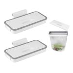 USHXVG 2 pieces of garbage bag racks, camping accessories, hanging trash cans, foldable trash cans, kitchen accessories, camping rv accessories, portable trash cans with lids (white)