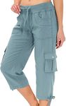 MoFiz Womens Capris with Pockets Lo