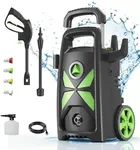 Electric Pressure Washer, SWIPESMITH, Power Washer Machine with Hose Reel,4 Quick Connect Nozzles, Foam Cannon, for Cars, Patios, and Floor Cleaning