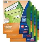 Avery 8-Tab Plastic Pocket Dividers