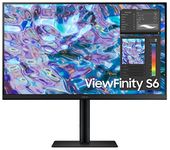 Samsung27-Inch QHD Resolution Monitor with IPS Panel, Border-Less Design, HeightAdjustable Stand, VESA-Compatibility, 75Hz Refresh Rate, AMD FreeSync, andeye Comfort Technology (LS27B610EQWXXL)