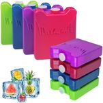 Freezer Blocks Lunch Gel Ice Packs Kids Cool Freezer Chillers Slim for Cooler Bag Or Box Keep Food Cold Fresh Health Mini Multicolored Gifts for Children Adults Set of 4.