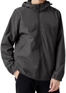 EIGIOO Men's Lightweight Hooded Windbreaker Softshell Rain Jacket