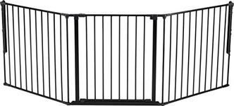 BabyDan Flex L, 90-223 cm/35.5-87.70 inches, Stair Gate/Room Divider, Black, Made in Denmark - Baby Gate/Safety Gate (Pet Gate/Dog gate/Dog playpen)