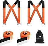 MAXBROTHERS Moving Straps, Shoulder Lifting for Move, Lift, Carry, Secure Furniture, Appliances, Mattresses, Heavy Objects up to 440lbs, Safely and Easily Like a Pro, Orange