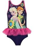 Disney Girls' Frozen swimsuit, blue, 4 Years