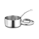 Cuisinart FCT193-18 French Classic Tri-Ply Stainless 3-Quart Saucepot with Cover, Stainless Steel