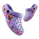 Kids Clogs Non Slip Garden Clogs Boys Girls Clogs Sandals Beach Pool Shower Slippers Toddler Unisex Clogs Mules Lightweight Plastic Shoes Surf Water Shoes (9,PP)