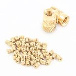 Litoexpe M4 Threaded Inserts, Brass Heat Set Insert Kit knurled Insert Nuts for Plastic 3D Printing, Pack of 50