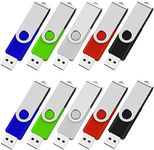 JUANWE USB Flash Drive 10 Pack 16GB USB Stick Thumb Drives Bulk Memory Stick Jump Drive Pen Drive with Led Indicator